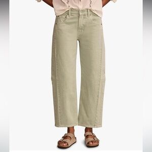 NWT Lucky Brand tan denim barrel leg Jeans size 8/29 high waist